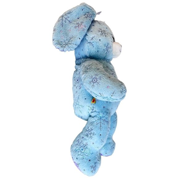 Build A Bear Blue Snowflake Bunny Rabbit Plush Sparkle 17” Retired Easter Purple - Picture 7 of 9